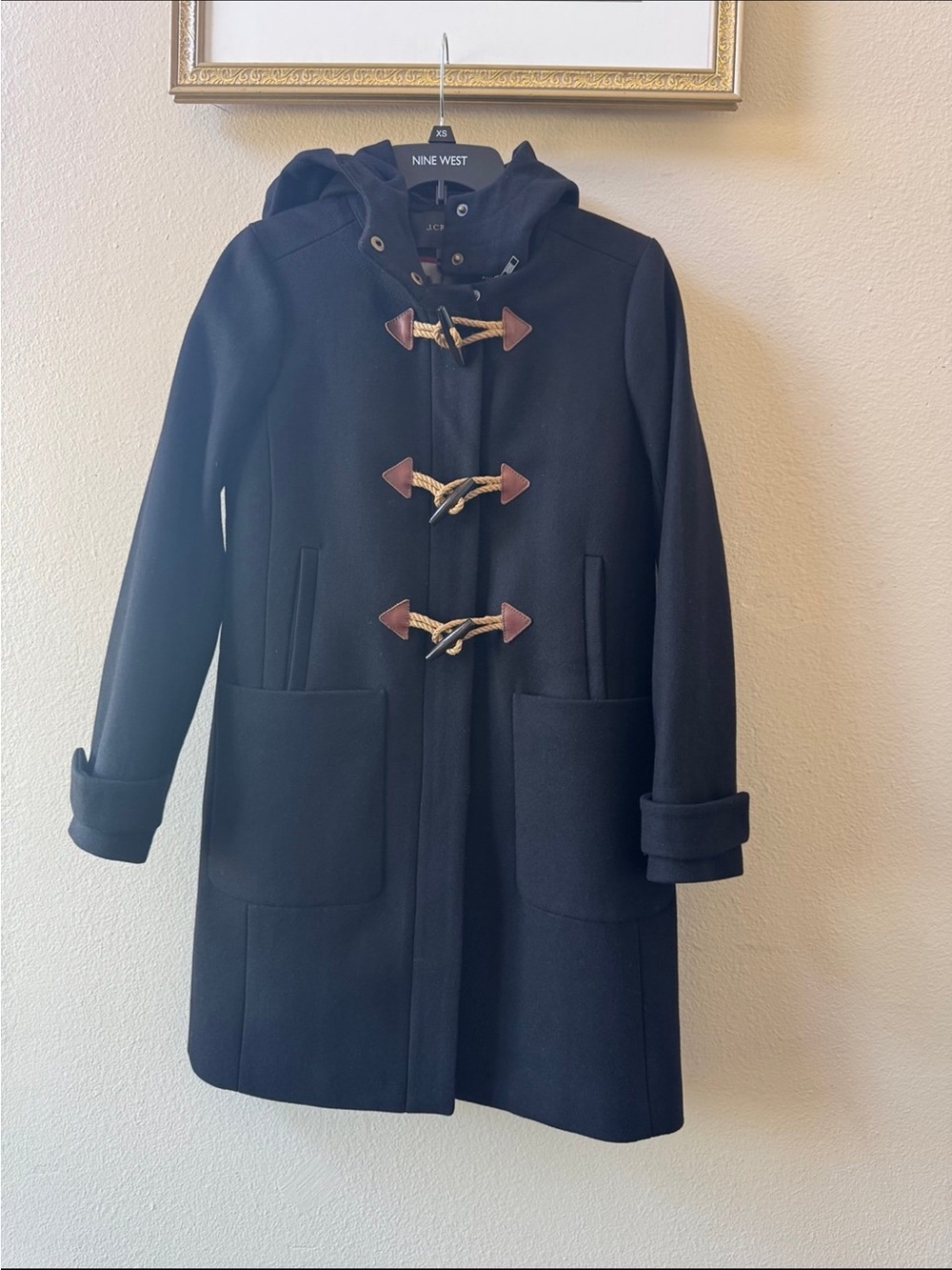 J.crew black wool coat size 6 in very good condition